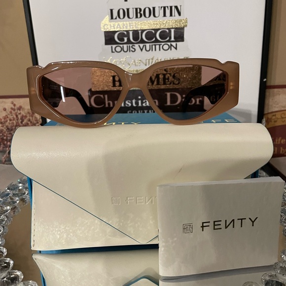 Fenty Beauty Accessories - Nib Rihanna Fenty tan Brown Sunglasses